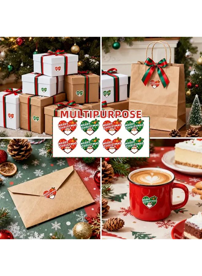 10 Sheets Self Adhesive Christmas Stickers for Holiday Cards Gifts Party Decorations - Image 2